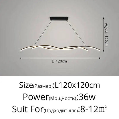 Black White Led Restaurant Pendant Lights Modern Minimalist Hotel Bar Restaurant Chandelier Home Indoor Decoration Lighting Lamp - Smoothy Home