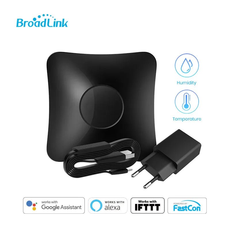 BroadLink RM4 Pro + HTS2 RF/IR Temp and Humidity Sensor Version Wireless Universal Remote Hub with Smart Home Solution - Smoothy Home