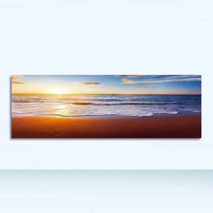 Canvas Painting Panorama Scandinavian Wall Art Picture for Living Room Sunsets Natural Sea Beach Landscape Posters and Prints - Smoothy Home