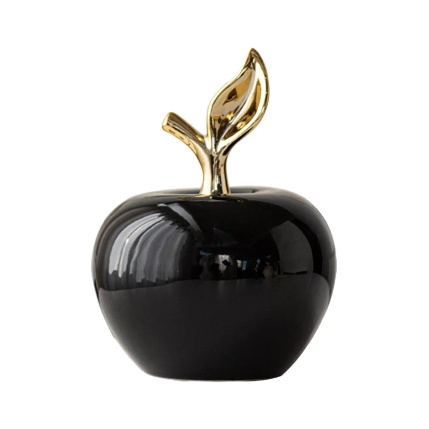 Ceramic Apple Statue Desktop Ornament Modern Christmas Gift Fruit Sculpture for Bedroom Living Room Shelf Desk Centerpiece - Smoothy Home