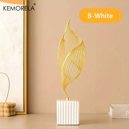 Ceramic Statue Nordic Creative Light Luxury Living Room Decoration Sculptures and Figurines Office Desk Accessories Room Decor - Smoothy Home
