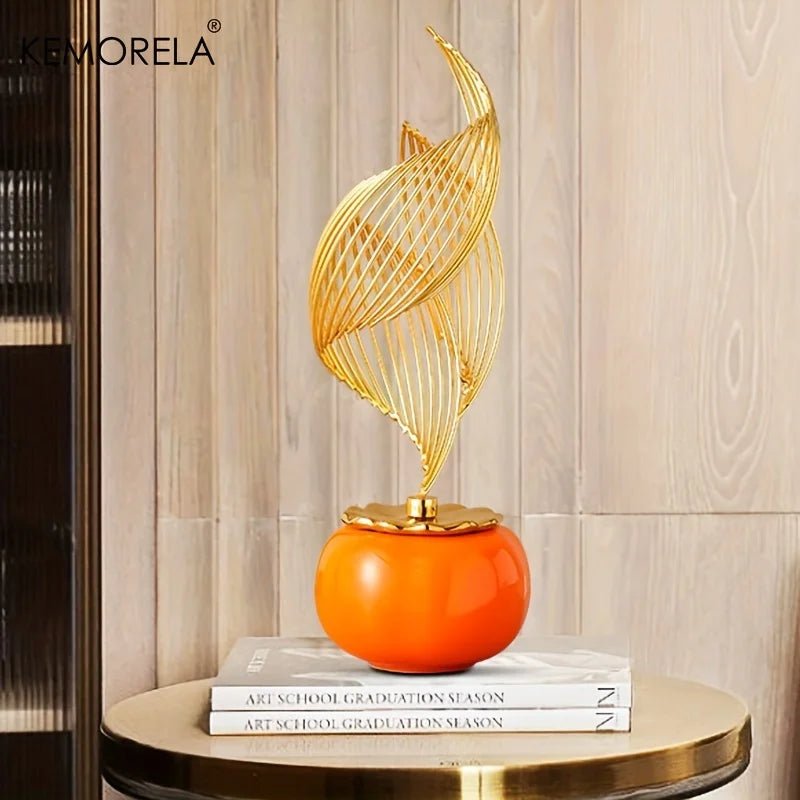 Ceramic Statue Nordic Creative Light Luxury Living Room Decoration Sculptures and Figurines Office Desk Accessories Room Decor - Smoothy Home