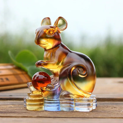Colored Glaze Ancient Method of Dewaxing Firing Crafts Chinese Zodiac Birthday Gift Business Gifts Home Furnishings - Smoothy Home