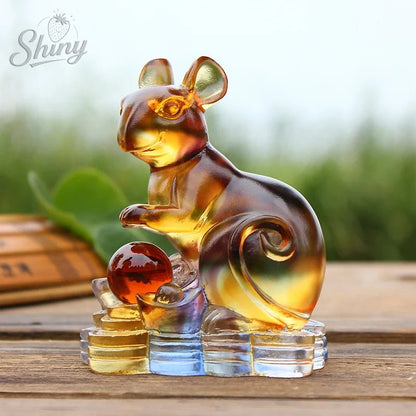 Colored Glaze Ancient Method of Dewaxing Firing Crafts Chinese Zodiac Birthday Gift Business Gifts Home Furnishings - Smoothy Home