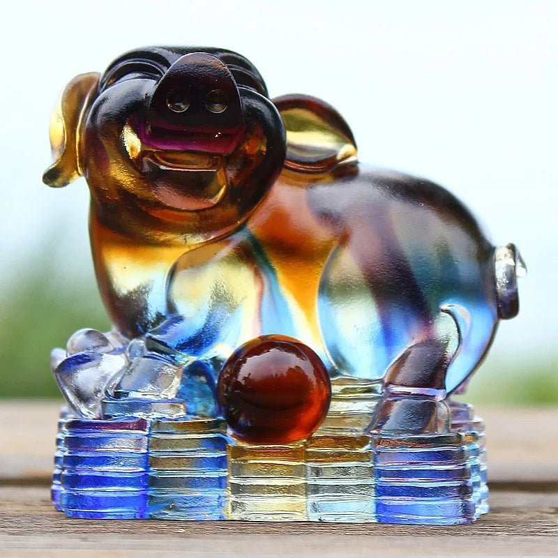 Colored Glaze Ancient Method of Dewaxing Firing Crafts Chinese Zodiac Birthday Gift Business Gifts Home Furnishings - Smoothy Home