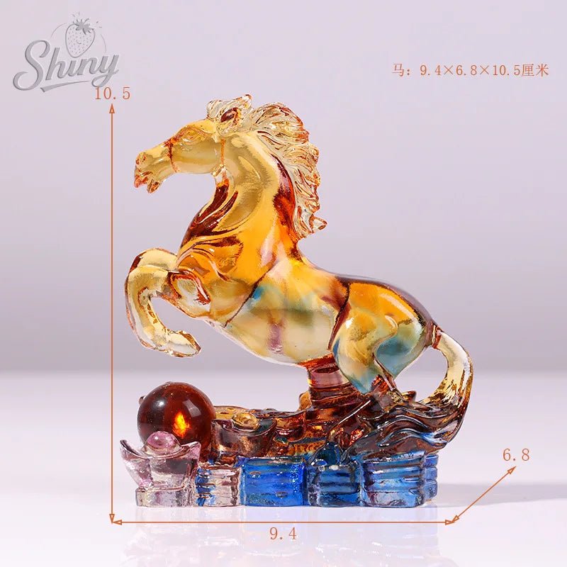 Colored Glaze Ancient Method of Dewaxing Firing Crafts Chinese Zodiac Birthday Gift Business Gifts Home Furnishings - Smoothy Home