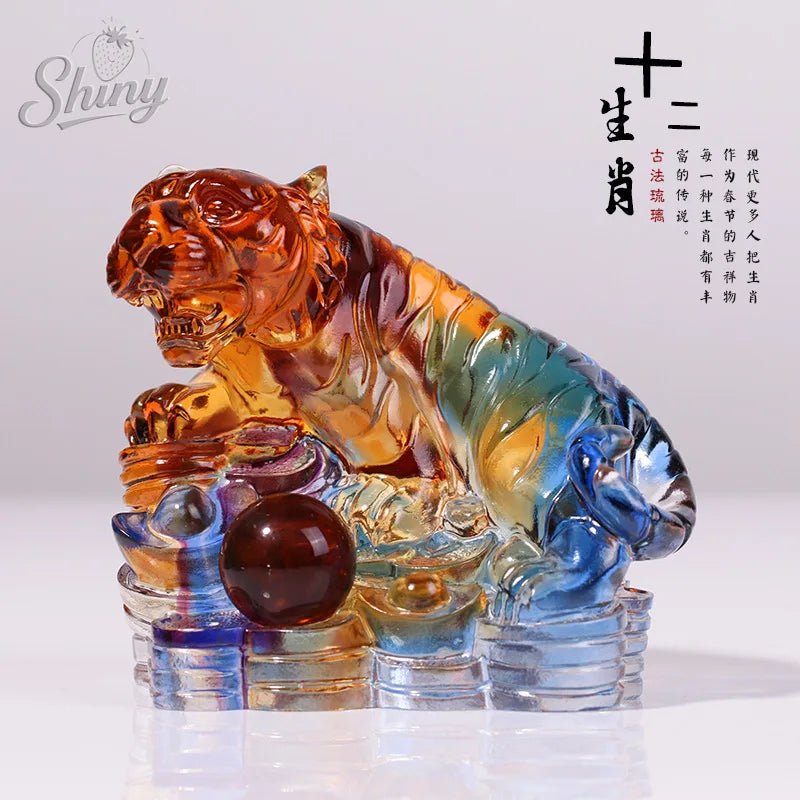 Colored Glaze Ancient Method of Dewaxing Firing Crafts Chinese Zodiac Birthday Gift Business Gifts Home Furnishings - Smoothy Home