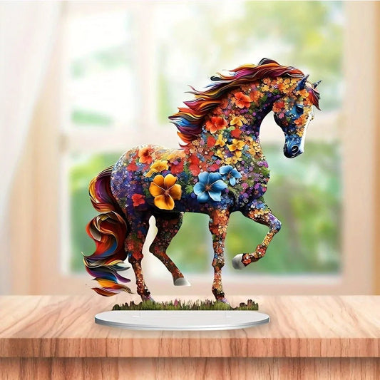Colored Horse Statue Light Catcher. Hollow-out design for bedroom, living room, study & porch. - Smoothy Home