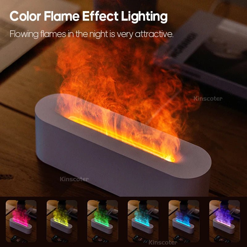 Colorful Flame Effect Aroma Diffuser - Smoothy Home