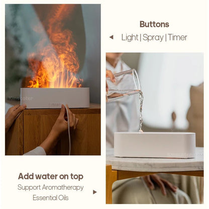 Colorful Flame Effect Aroma Diffuser - Smoothy Home