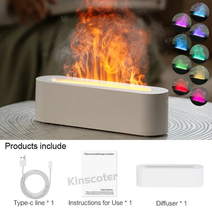 Colorful Flame Effect Aroma Diffuser - Smoothy Home