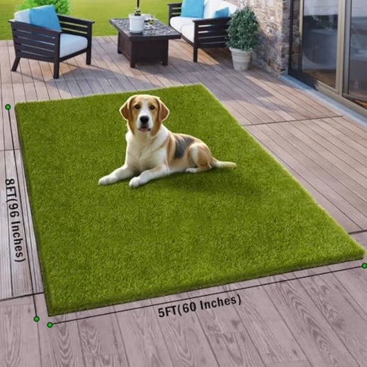CooRug Artificial Grass Outdoor, Realistic Artificial Turf Grass Rug, Large Fake Grass for Dogs Indoor Outdoor Garden Lawn Land - Smoothy Home