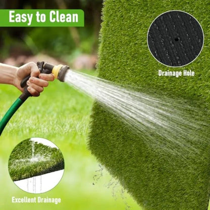CooRug Artificial Grass Outdoor, Realistic Artificial Turf Grass Rug, Large Fake Grass for Dogs Indoor Outdoor Garden Lawn Land - Smoothy Home