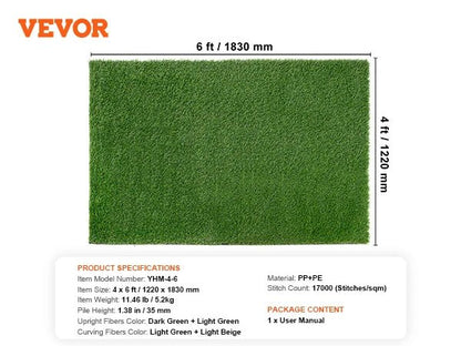 CooRug Artificial Grass Outdoor, Realistic Artificial Turf Grass Rug, Large Fake Grass for Dogs Indoor Outdoor Garden Lawn Land - Smoothy Home