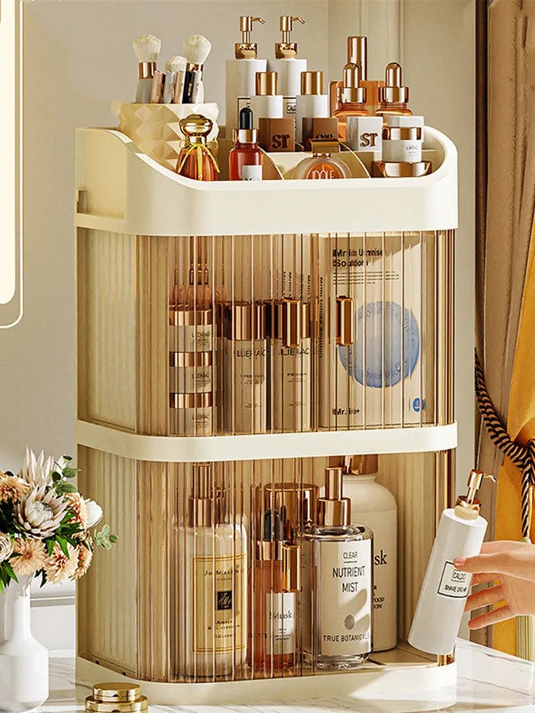 Cosmetics Storage Box Desktop Makeup Organizer Dust-proof Luxury Skin Care Product Facial Mask Lipstick Box Plastic Storage Rack - Smoothy Home