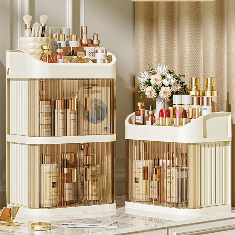 Cosmetics Storage Box Desktop Makeup Organizer Dust-proof Luxury Skin Care Product Facial Mask Lipstick Box Plastic Storage Rack - Smoothy Home