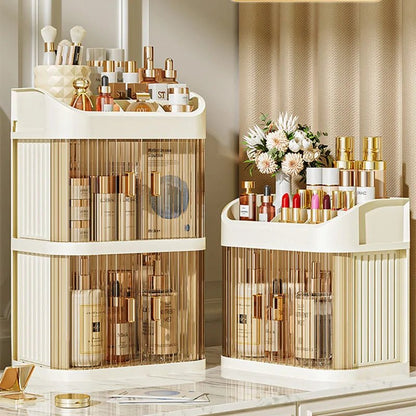 Cosmetics Storage Box Desktop Makeup Organizer Dust-proof Luxury Skin Care Product Facial Mask Lipstick Box Plastic Storage Rack - Smoothy Home
