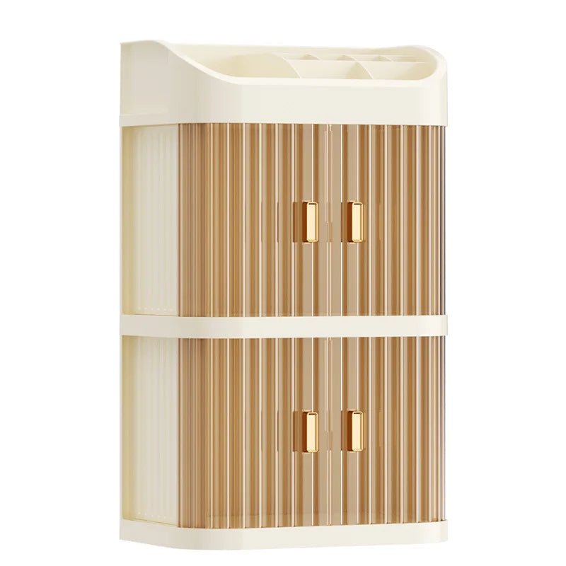 Cosmetics Storage Box Desktop Makeup Organizer Dust-proof Luxury Skin Care Product Facial Mask Lipstick Box Plastic Storage Rack - Smoothy Home