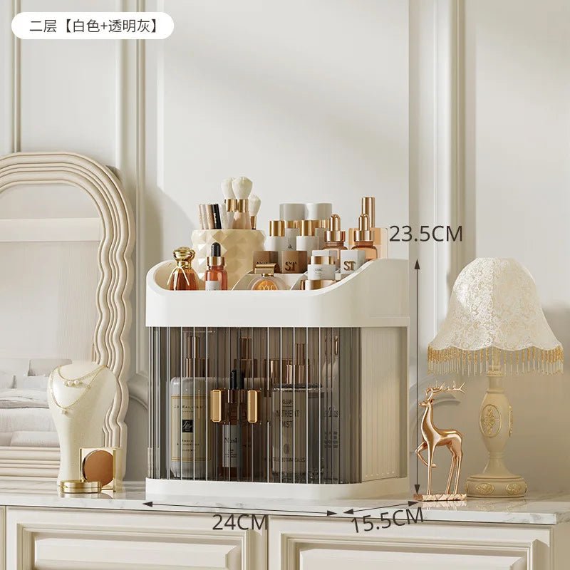 Cosmetics Storage Box Desktop Makeup Organizer Dust-proof Luxury Skin Care Product Facial Mask Lipstick Box Plastic Storage Rack - Smoothy Home