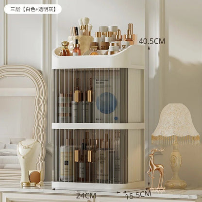 Cosmetics Storage Box Desktop Makeup Organizer Dust-proof Luxury Skin Care Product Facial Mask Lipstick Box Plastic Storage Rack - Smoothy Home
