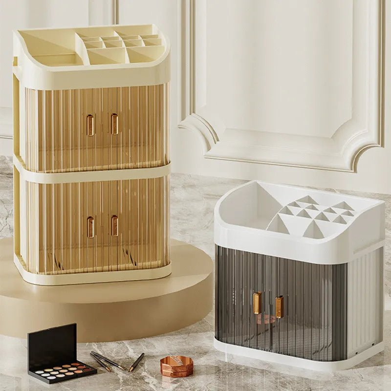 Cosmetics Storage Box Desktop Makeup Organizer Dust-proof Luxury Skin Care Product Facial Mask Lipstick Box Plastic Storage Rack - Smoothy Home