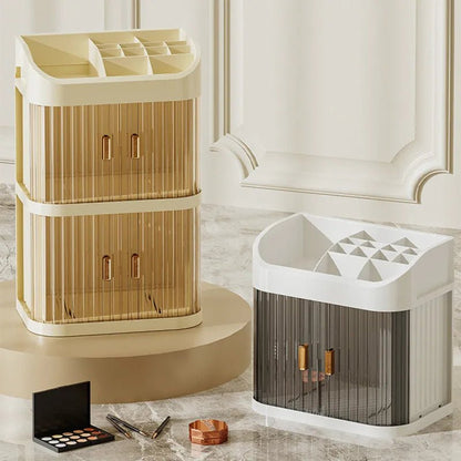 Cosmetics Storage Box Desktop Makeup Organizer Dust-proof Luxury Skin Care Product Facial Mask Lipstick Box Plastic Storage Rack - Smoothy Home