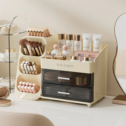 Cosmetics storage box Home dressing table advanced sense large capacity lipstick skin care multifunctional points Shelf - Smoothy Home