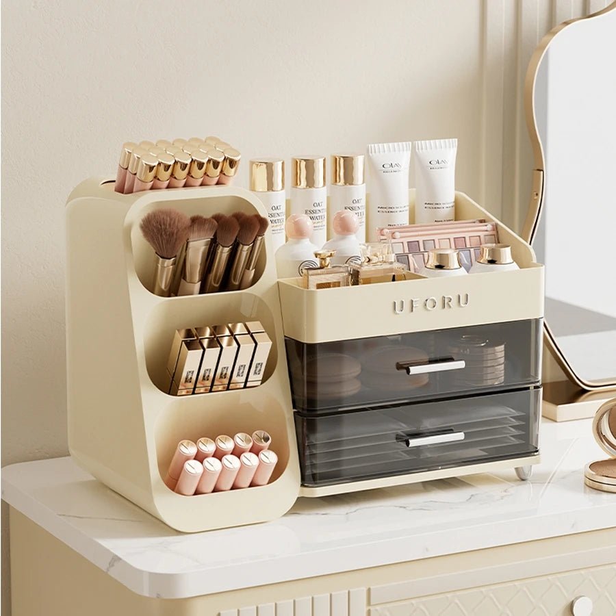 Cosmetics storage box Home dressing table advanced sense large capacity lipstick skin care multifunctional points Shelf - Smoothy Home