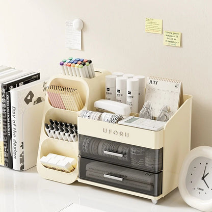 Cosmetics storage box Home dressing table advanced sense large capacity lipstick skin care multifunctional points Shelf - Smoothy Home