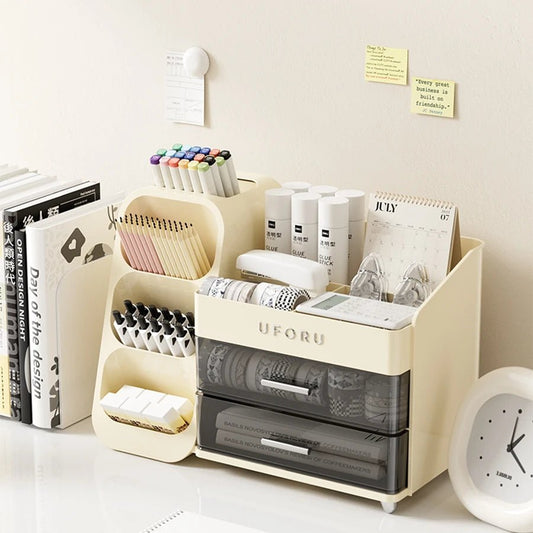 Cosmetics storage box Home dressing table advanced sense large capacity lipstick skin care multifunctional points Shelf - Smoothy Home