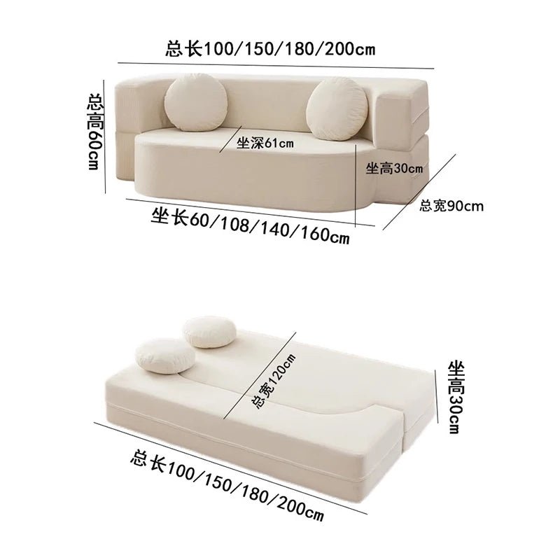 Creative Simple Sofas Living Room Italian Minimalist Space Saving Vintage Recliner Sofa Elegant Luxury Divano Letto Furniture - Smoothy Home