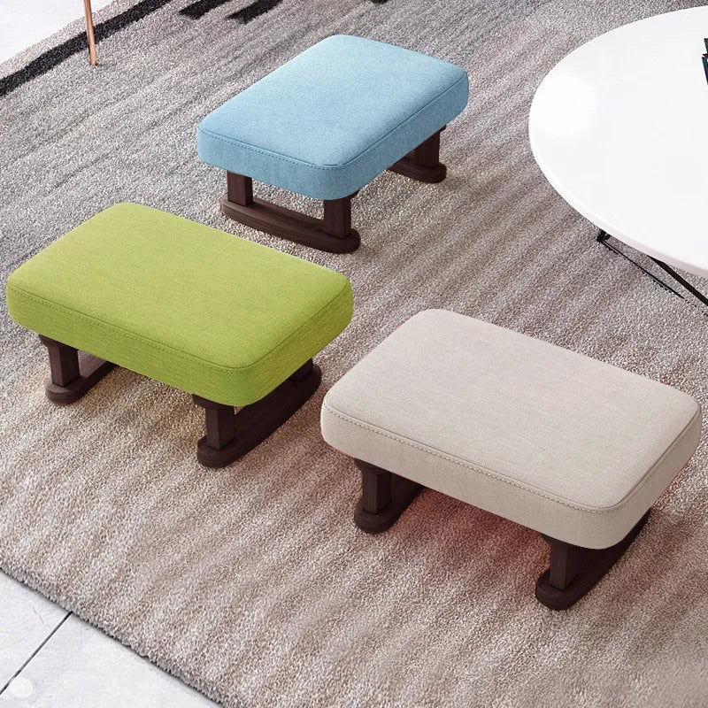 Creative Small Wood Chair Household Shoe Changing Stool Ins Sofa Living Room Foot Rest Stool Tea Table Children Bathroom Footsto - Smoothy Home
