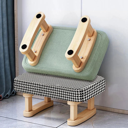 Creative Small Wood Chair Household Shoe Changing Stool Ins Sofa Living Room Foot Rest Stool Tea Table Children Bathroom Footsto - Smoothy Home