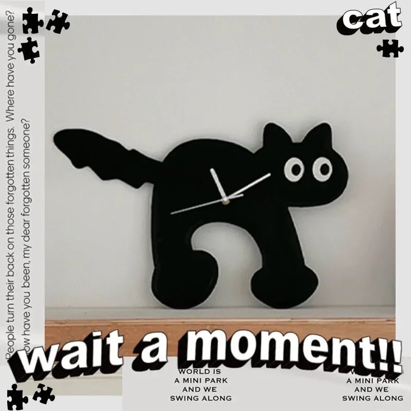 Creative Wall Clock Cat Dog Watches Acrylic Bedroom Silent Clocks Art Interior Living Room Modern Cute Home Decoration Gifts - Smoothy Home