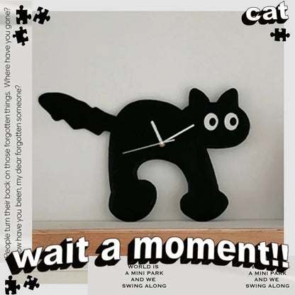 Creative Wall Clock Cat Dog Watches Acrylic Bedroom Silent Clocks Art Interior Living Room Modern Cute Home Decoration Gifts - Smoothy Home