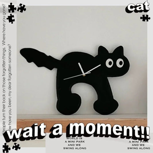 Creative Wall Clock Cat Dog Watches Acrylic Bedroom Silent Clocks Art Interior Living Room Modern Cute Home Decoration Gifts - Smoothy Home