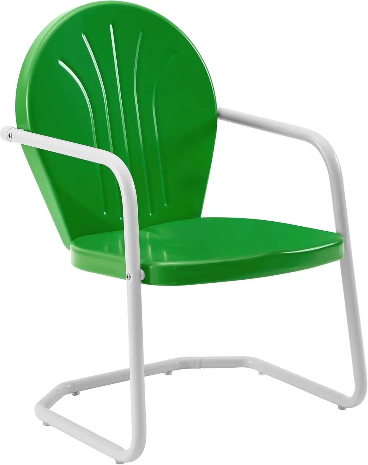 Crosley Furniture Griffith Outdoor Chair, Retro Metal Patio Chairs for Dining, Porch, Deck, Balcony, Aqua - Smoothy Home
