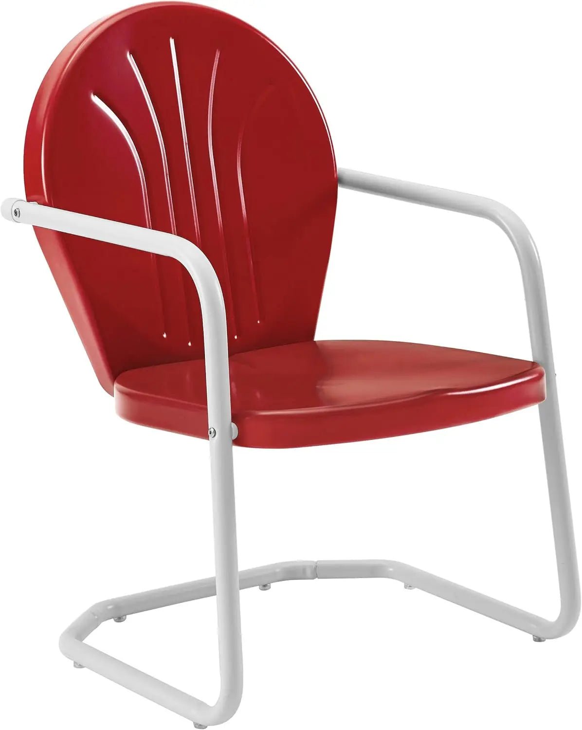 Crosley Furniture Griffith Outdoor Chair, Retro Metal Patio Chairs for Dining, Porch, Deck, Balcony, Aqua - Smoothy Home