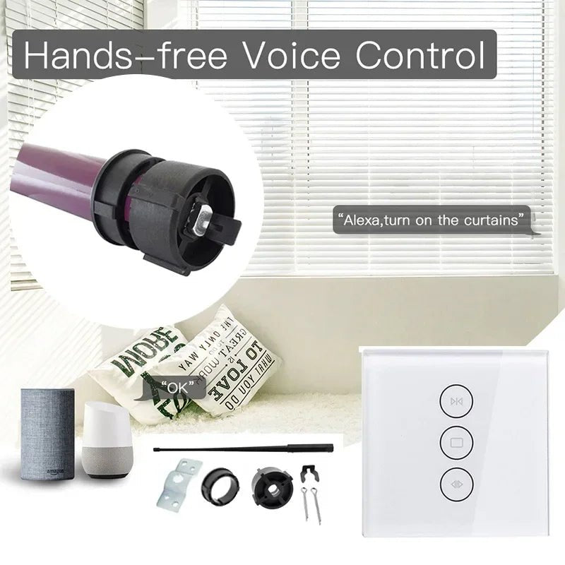 Customized 35mm Tubular Motor Roller Blinds Shutter Curtain Motor Electirc Smart Wifi Curtain Motorized Tuya Smart Home Alexa - Smoothy Home