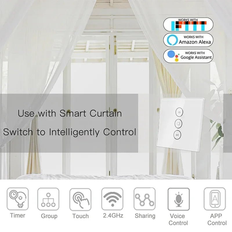 Customized 35mm Tubular Motor Roller Blinds Shutter Curtain Motor Electirc Smart Wifi Curtain Motorized Tuya Smart Home Alexa - Smoothy Home