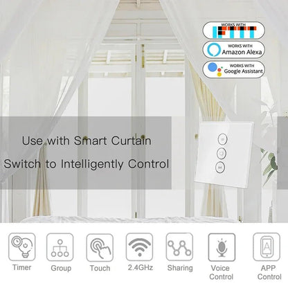 Customized 35mm Tubular Motor Roller Blinds Shutter Curtain Motor Electirc Smart Wifi Curtain Motorized Tuya Smart Home Alexa - Smoothy Home