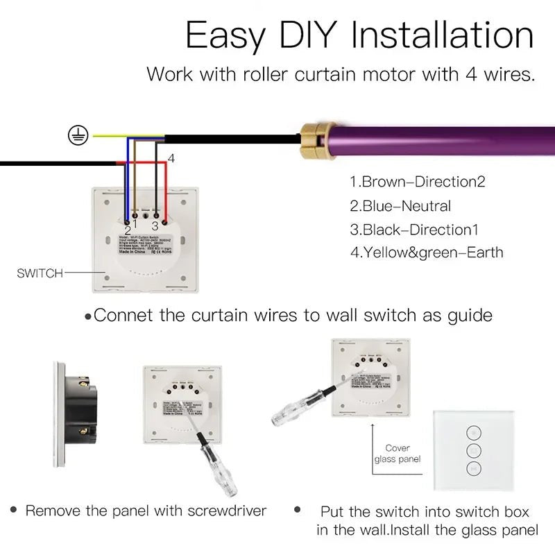 Customized 35mm Tubular Motor Roller Blinds Shutter Curtain Motor Electirc Smart Wifi Curtain Motorized Tuya Smart Home Alexa - Smoothy Home