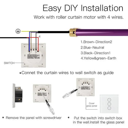 Customized 35mm Tubular Motor Roller Blinds Shutter Curtain Motor Electirc Smart Wifi Curtain Motorized Tuya Smart Home Alexa - Smoothy Home