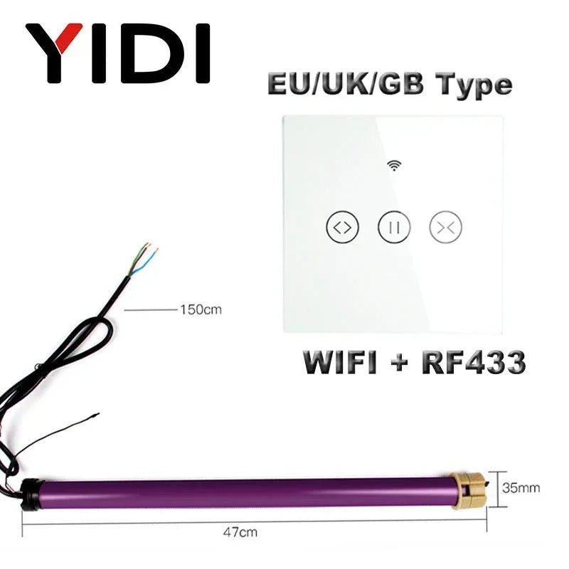 Customized 35mm Tubular Motor Roller Blinds Shutter Curtain Motor Electirc Smart Wifi Curtain Motorized Tuya Smart Home Alexa - Smoothy Home
