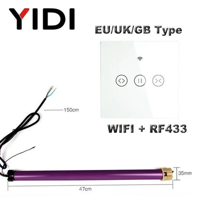 Customized 35mm Tubular Motor Roller Blinds Shutter Curtain Motor Electirc Smart Wifi Curtain Motorized Tuya Smart Home Alexa - Smoothy Home