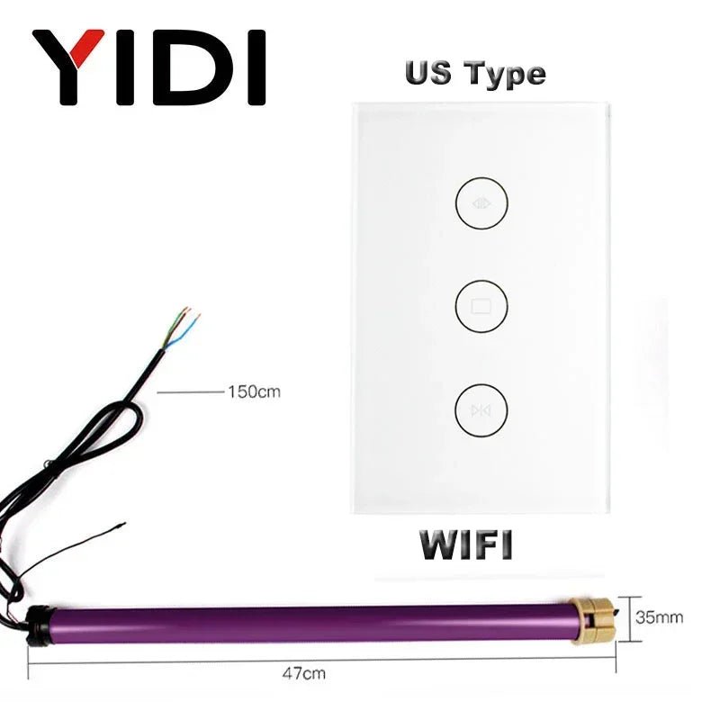 Customized 35mm Tubular Motor Roller Blinds Shutter Curtain Motor Electirc Smart Wifi Curtain Motorized Tuya Smart Home Alexa - Smoothy Home
