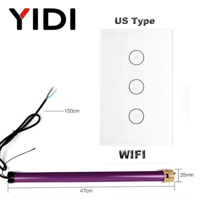 Customized 35mm Tubular Motor Roller Blinds Shutter Curtain Motor Electirc Smart Wifi Curtain Motorized Tuya Smart Home Alexa - Smoothy Home