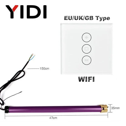Customized 35mm Tubular Motor Roller Blinds Shutter Curtain Motor Electirc Smart Wifi Curtain Motorized Tuya Smart Home Alexa - Smoothy Home