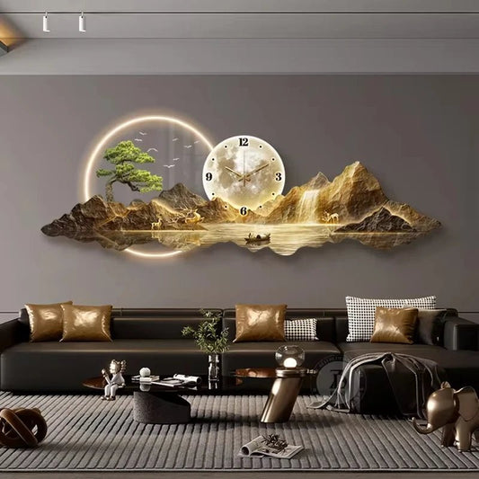 Design Luxury Wall Clocks Living Room Led Aesthetic Minimalist Wall Watch Silent Fashion Nordic Horloge Murale Home Decoration - Smoothy Home