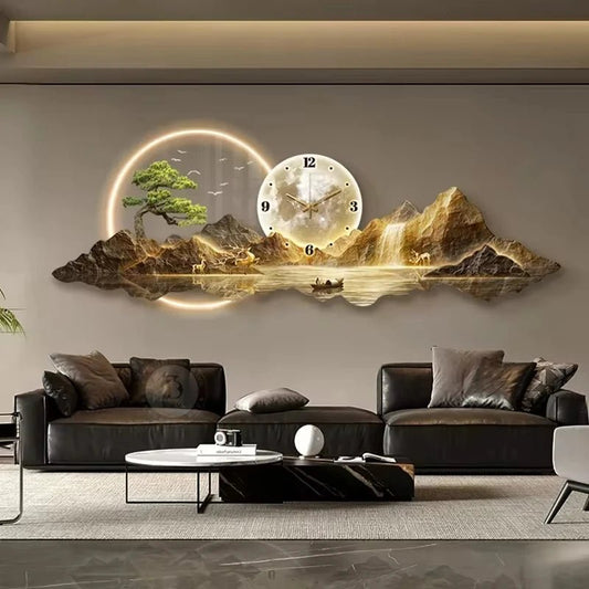 Design Luxury Wall Clocks Living Room Led Aesthetic Minimalist Wall Watch Silent Fashion Nordic Horloge Murale Home Decoration - Smoothy Home